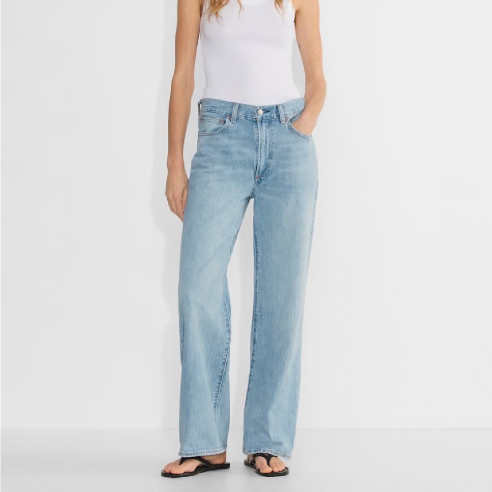 Denim Forum | The Farrah Hi-rise Wide Jean | size US 24
